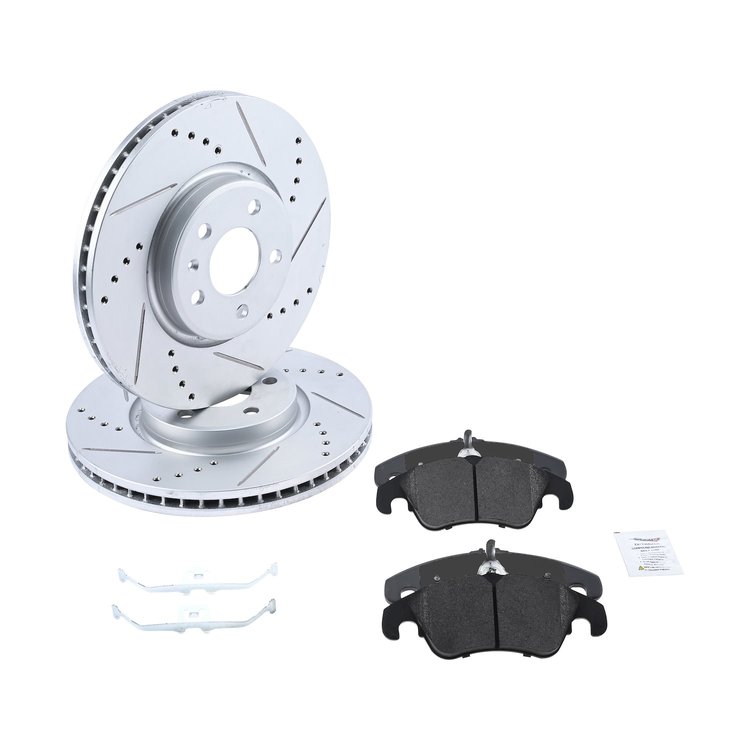 Street Performance JX11 Brake Pads & Rotors Kit Fits 2011-2017 Audi A4, A5,A6, Allroad, Q5 [Rear]