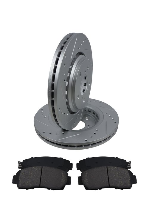 Street Performance JX11 Brake Pads & Rotors Kit Fits 2015-2017 Honda Odyssey, 2019-2022 Honda Passport [Front]