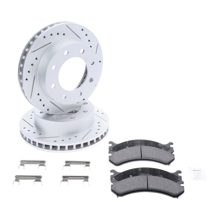 Truck-N-Tow JX25 Brake Pads & Rotors Kits Fits Select 1999-2020 Cadillac, Chevrolet, GMC, Hummer [Front]