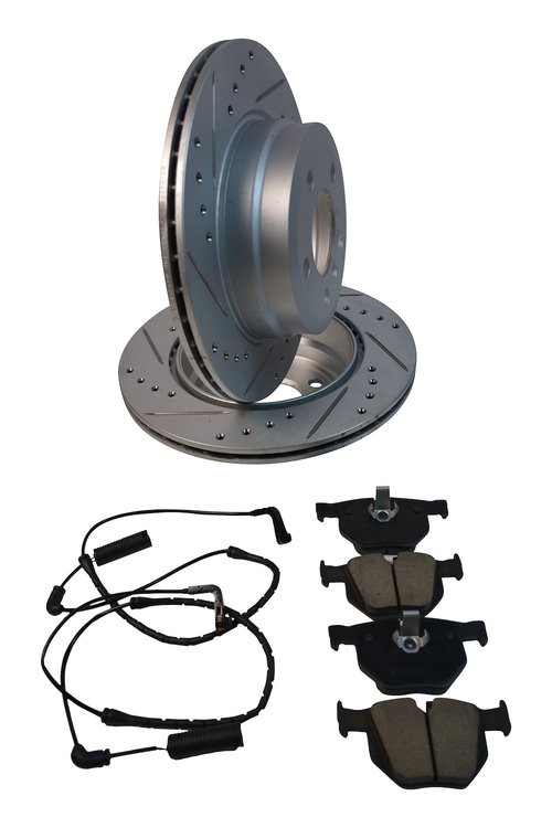 Street Performance JX11 Brake Pads & Rotors Kit Fits 2011-2018 BMW X5, 2011-2019 BMW X6 [Rear]