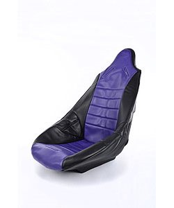Pro High Back II Custom Seat Cover Purple with Faux Carbon Fiber Trim