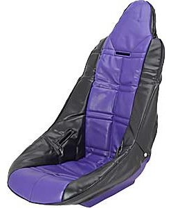 Pro High Back Vinyl Race Seat Cover (cover only) Purple with black trim