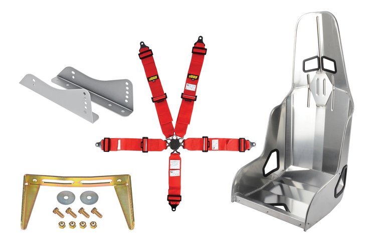 17 in. Race Seat and Red Harness Kit