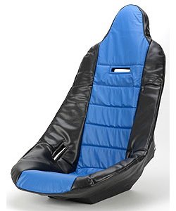 Pro High Back Vinyl Seat Cover Blue with Black Trim