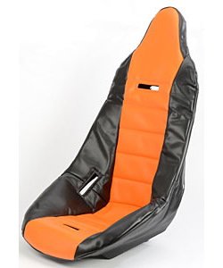 Pro High Back Vinyl Seat Cover Orange with Black Trim