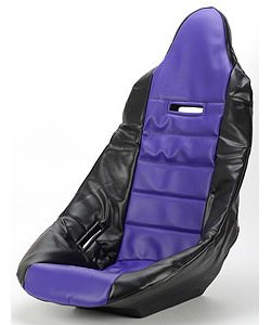Pro High Back Vinyl Seat Cover Purple with Black Trim