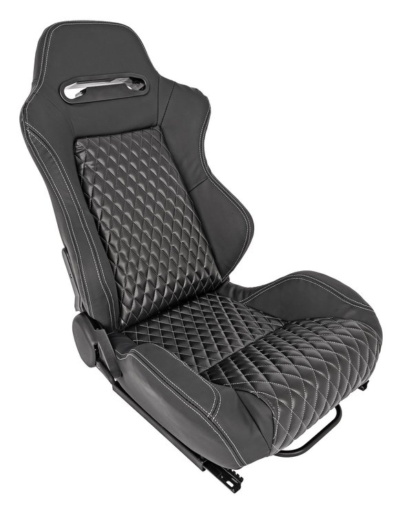 Racing High Back Sport Seat, Black Simulated Leather [Right/Passenger Side]