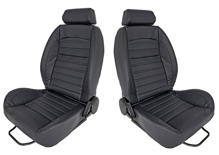 Low-Back Bucket Seat Kit With Headrest [Black]
