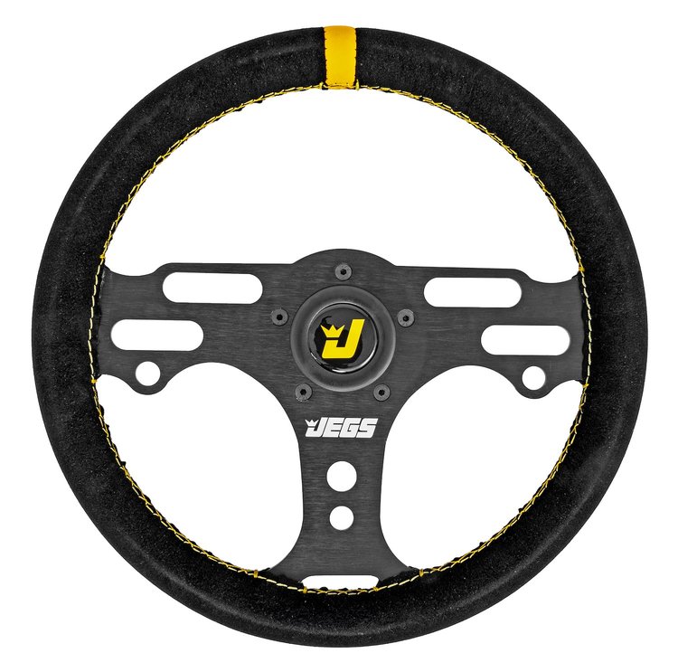 Ultimate Lightweight Suede Grip Racing Steering Wheel [13 in. Dia 3-Spoke]