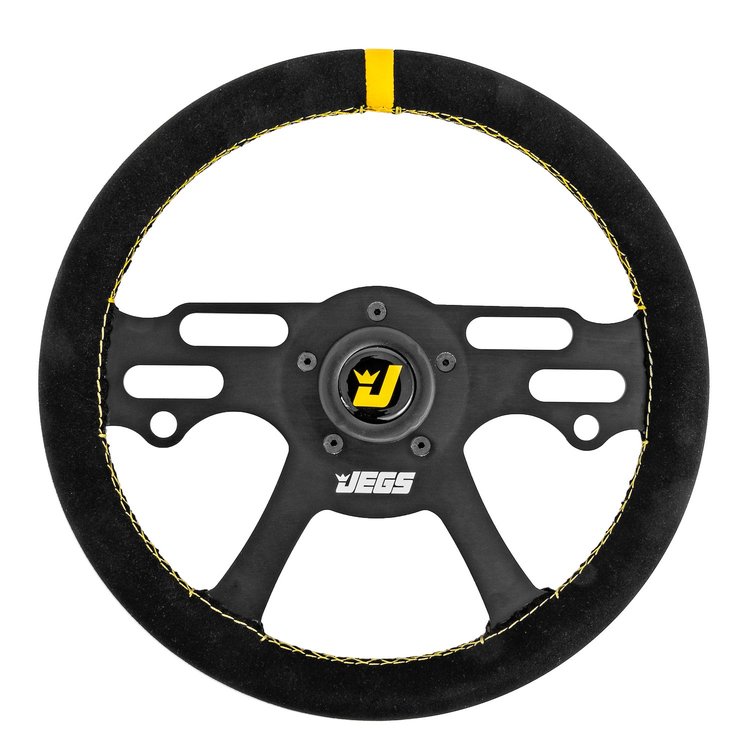 Ultimate Lightweight Suede Grip Racing Steering Wheel [13 in. Dia 4-Spoke]