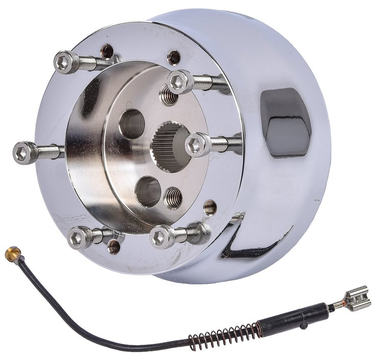 Steering Wheel Adapter for 1967-1994 GM/Chevy Steering Columns w/3/4 in. x 36 Spline Shaft [Chrome-Plated Billet Aluminum]