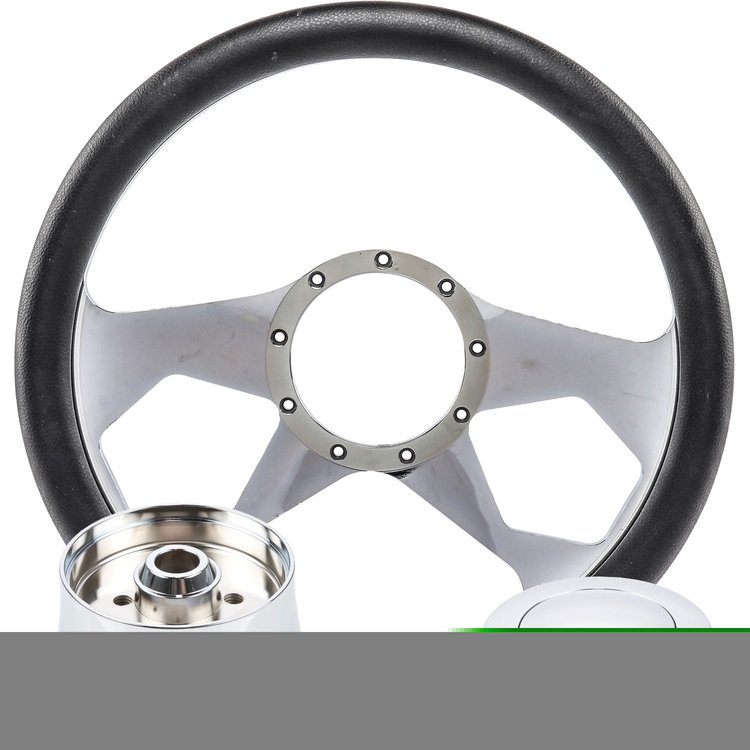 Billet Aluminum Steering Wheel Kit 14 in. Revolution Spoke Design