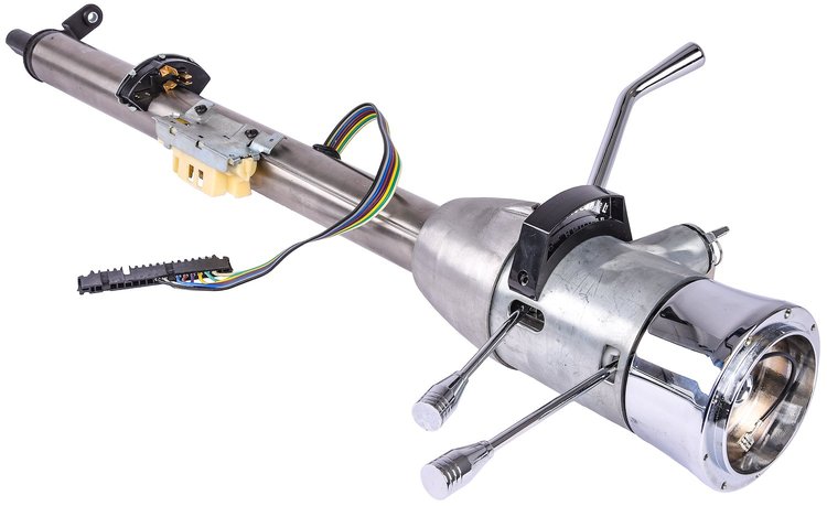 Column Shift Keyed Steering Column with Tilt, 2 in. Diameter, 28 in. Length, Natural