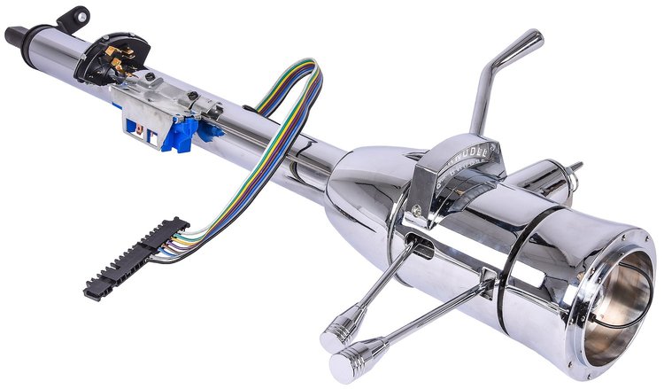 Column Shift Keyed Steering Column with Tilt, 2 in. Diameter, 28 in. Length, Chrome