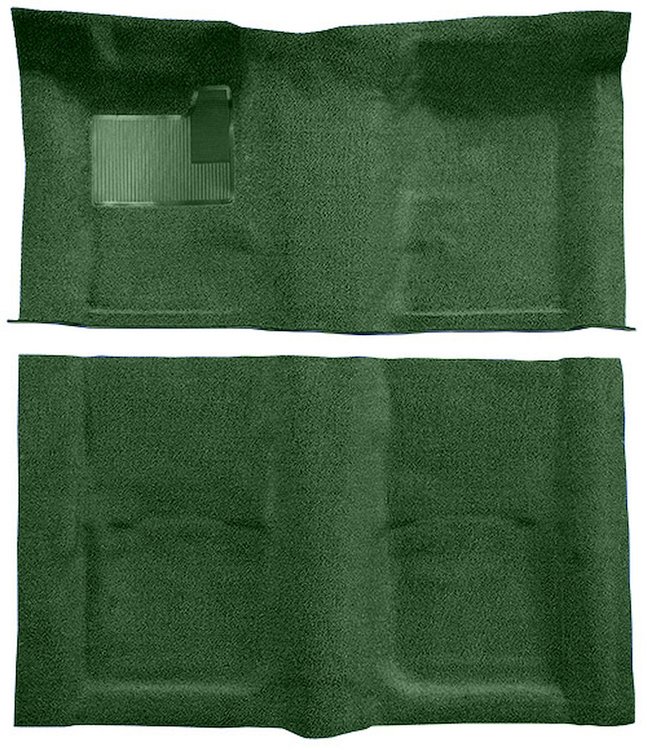 Molded Loop Carpet for 1967-1969 Chevrolet Camaro, Pontiac Firebird [OE-Style Jute Backing, Dark Green]