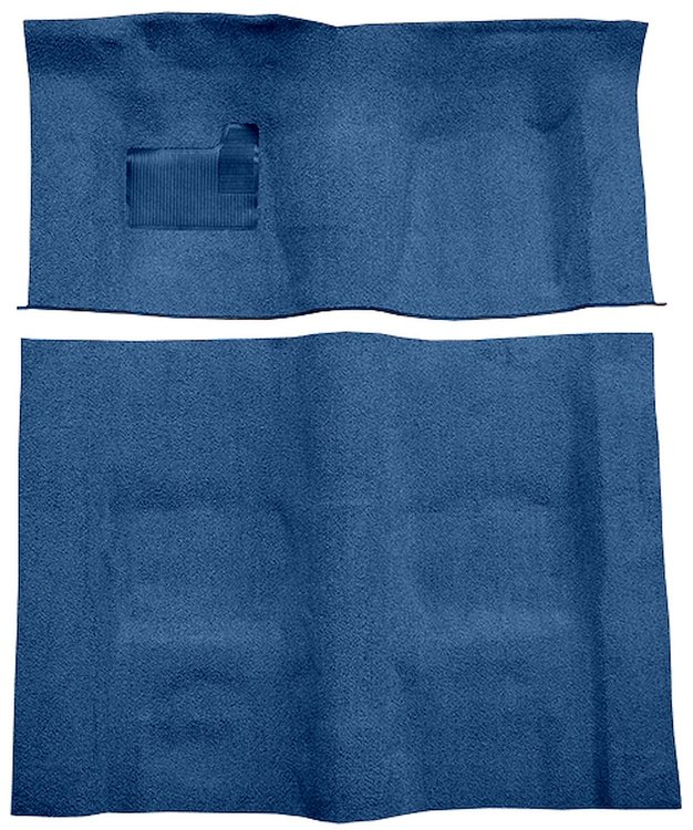 Molded Loop Carpet for 1970-1973 Chevrolet Camaro, Pontiac Firebird [OE-Style Jute Backing, Automatic Transmission, Medium Blue]