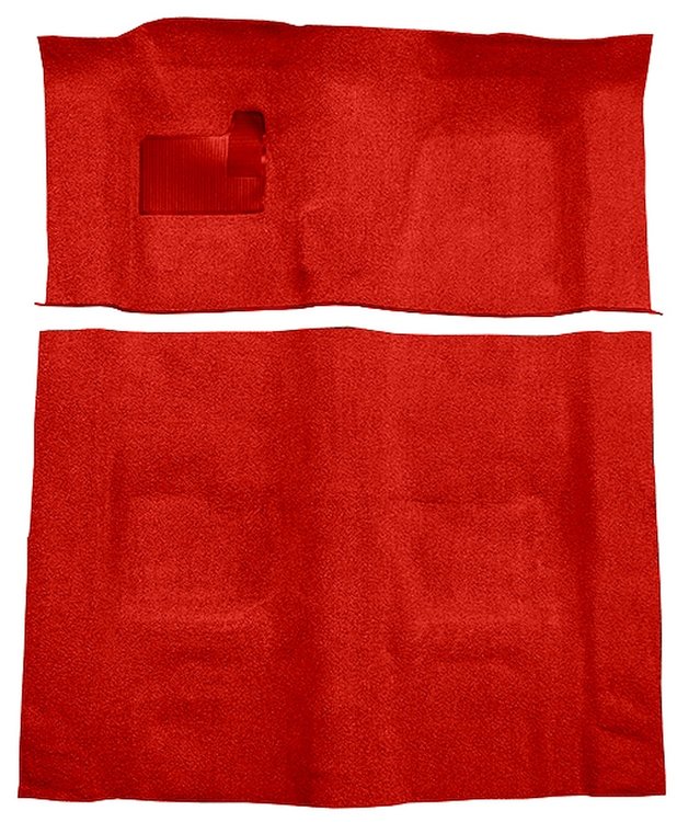 Molded Loop Carpet for 1970-1973 Chevrolet Camaro, Pontiac Firebird [OE-Style Jute Backing, 4-Speed Transmission, Red]