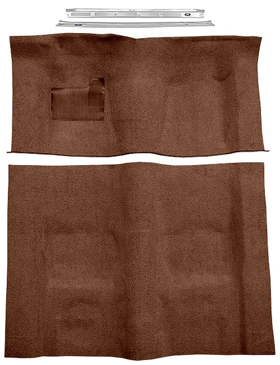 Molded Loop Carpet Kit for 1973 Chevrolet Camaro, Pontiac Firebird [Mass Backing, Automatic Transmission, Dark Brown]