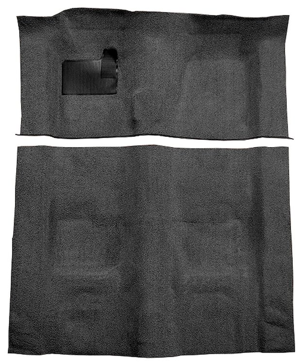 Molded Loop Carpet for 1970-1973 Chevrolet Camaro, Pontiac Firebird [Mass Backing, 4-Speed Transmission, Black]