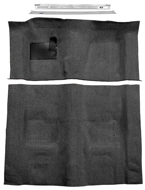 Molded Loop Carpet Kit for 1970-1973 Chevrolet Camaro, Pontiac Firebird [Mass Backing, 4-Speed Transmission, Black]
