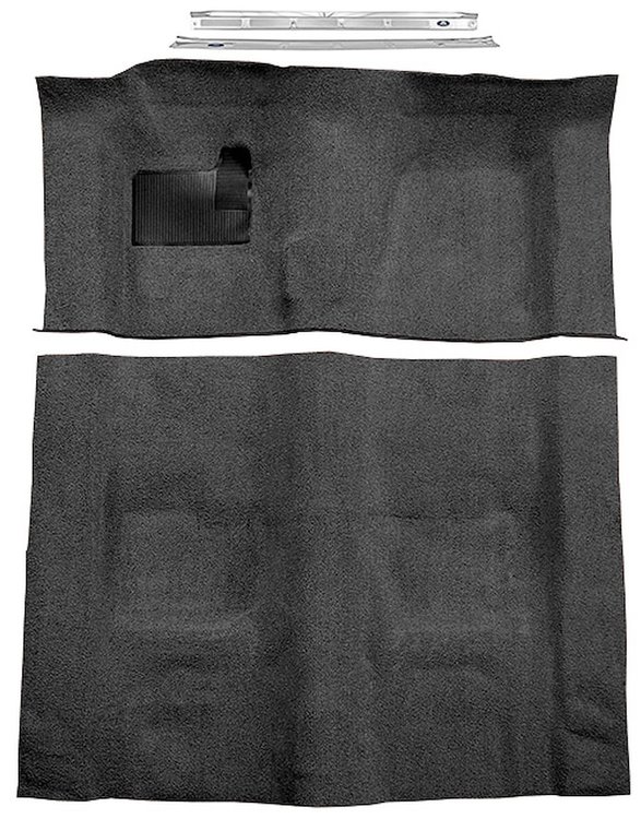 Black Molded Loop Carpet Kit w/Door Sill Plates for 1970-1973 Chevy Camaro, Pontiac Firebird [4-Speed Transmission]