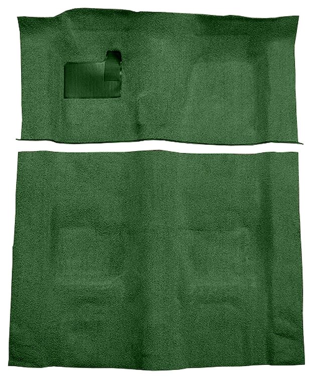 Molded Loop Carpet for 1970-1973 Chevrolet Camaro, Pontiac Firebird [Mass Backing, 4-Speed Transmission, Dark Green]
