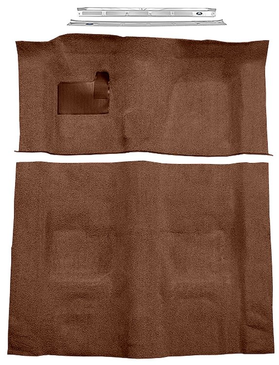 Molded Loop Carpet Kit for 1970-1973 Chevrolet Camaro, Pontiac Firebird [Mass Backing, 4-Speed Transmission, Dark Brown]