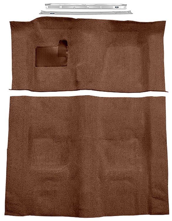 Dark Brown Molded Loop Carpet Kit w/Door Sill Plates for 1970-1973 Chevy Camaro, Pontiac Firebird [4-Speed Transmission]