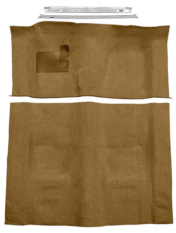 Molded Loop Carpet Kit for 1970-1973 Chevrolet Camaro, Pontiac Firebird [Mass Backing, 4-Speed Transmission, Fawn Sandalwood]