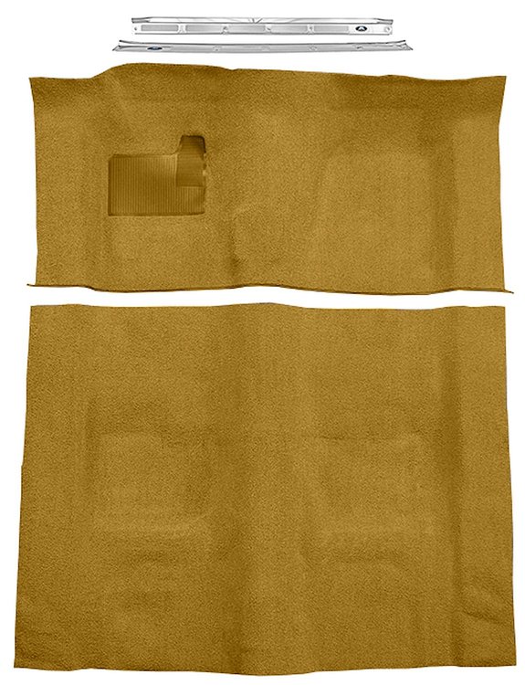 Molded Loop Carpet Kit for 1970-1973 Chevrolet Camaro, Pontiac Firebird [Mass Backing, 4-Speed Transmission, Gold]