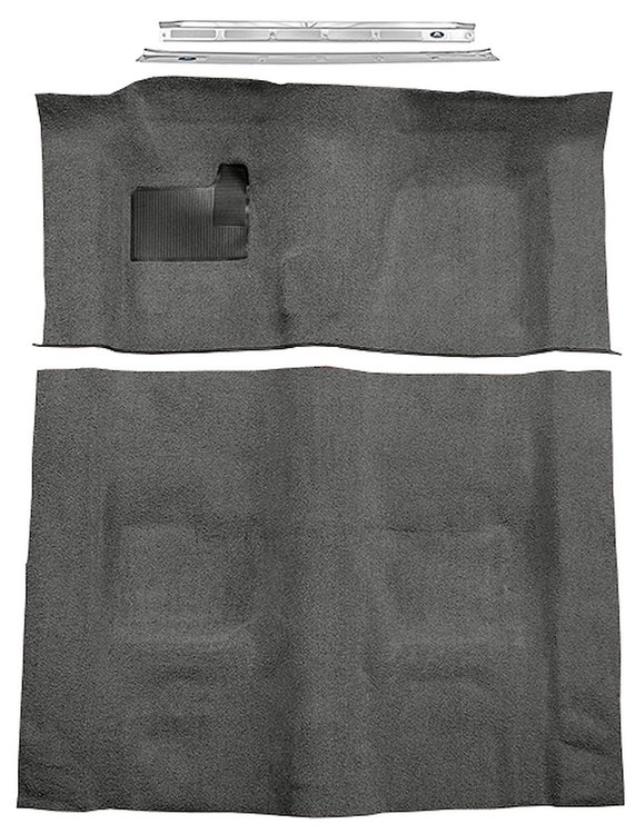 Molded Loop Carpet Kit for 1970-1973 Chevrolet Camaro, Pontiac Firebird [Mass Backing, 4-Speed Transmission, Gunmetal Gray]