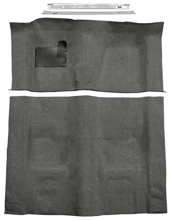 Gunmetal Gray Molded Loop Carpet Kit w/Door Sill Plates for 1970-1973 Chevy Camaro, Pontiac Firebird [4-Speed Transmission]