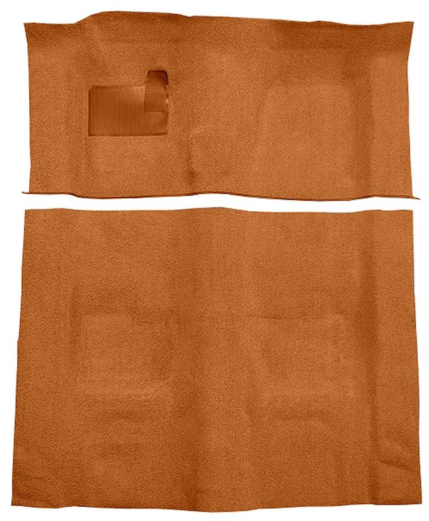 Molded Loop Carpet for 1970-1973 Chevrolet Camaro, Pontiac Firebird [Mass Backing, 4-Speed Transmission, Orange]