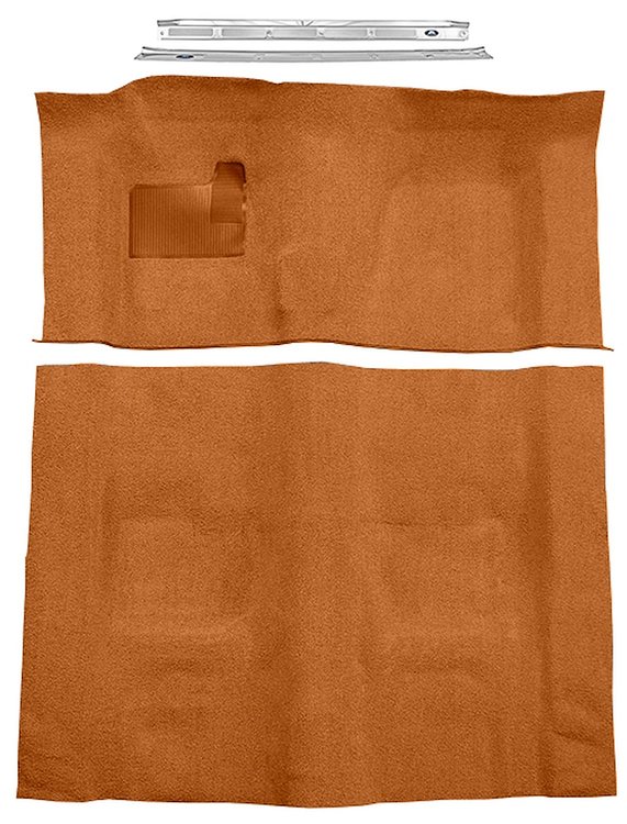 Molded Loop Carpet Kit for 1970-1973 Chevrolet Camaro, Pontiac Firebird [Mass Backing, 4-Speed Transmission, Orange]