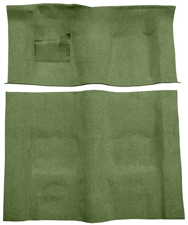 Molded Cut Pile Carpet for 1974-1975 Chevrolet Camaro, Pontiac Firebird [OE-Style Jute Backing, Auto Transmission, Willow Green]