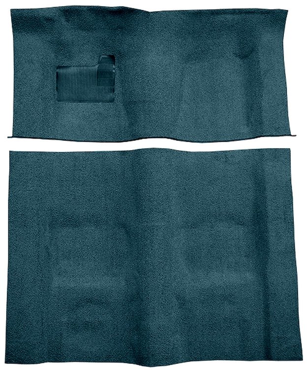 Molded Cut Pile Carpet for 1974-1975 Chevy Camaro, Pontiac Firebird [OE-Style Jute Backing, Automatic Transmission, Dark Blue]