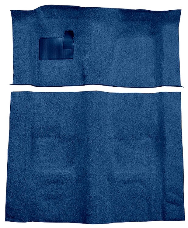 Molded Cut Pile Carpet for 1974-1975 Chevrolet Camaro, Pontiac Firebird [OE-Style Jute Backing, 4-Speed Transmission, Blue]
