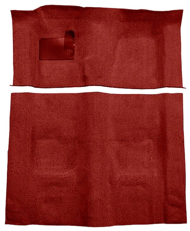 Molded Cut Pile Carpet for 1974-1975 Chevrolet Camaro, Pontiac Firebird [OE-Style Jute Backing, 4-Speed Transmission, Oxblood]