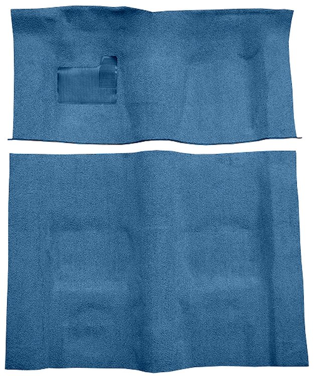 Molded Cut Pile Carpet for 1974-1975 Chevrolet Camaro, Pontiac Firebird [Mass Backing, Automatic Transmission, Blue]