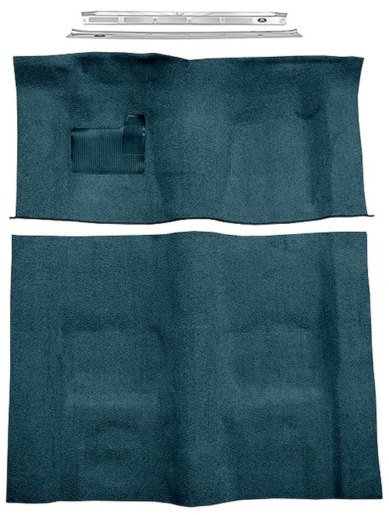 Dark Blue Molded-Cut-Pile Carpet Kit for 1974-1975 Chevrolet Camaro, Pontiac Firebird w/Automatic Transmission [Mass Backing]