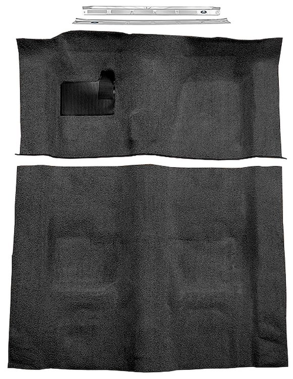 Black Molded-Cut-Pile Carpet Kit for 1974-1975 Chevrolet Camaro, Pontiac Firebird w/4-Speed Transmission [Mass Backing]