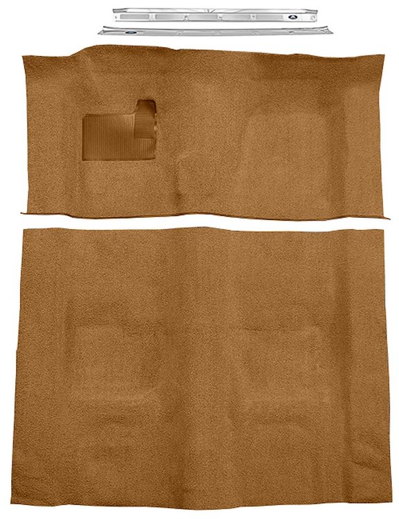 Buckskin Molded-Cut-Pile Carpet Kit for 1974-1975 Chevrolet Camaro, Pontiac Firebird w/4-Speed Transmission [Mass Backing]