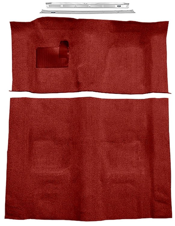 Oxblood Molded-Cut-Pile Carpet Kit for 1974-1975 Chevrolet Camaro, Pontiac Firebird w/4-Speed Transmission [Mass Backing]