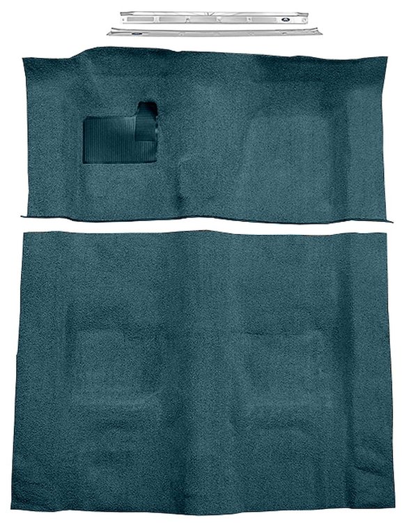 Dark Blue Molded-Cut-Pile Carpet Kit for 1974-1975 Chevrolet Camaro, Pontiac Firebird w/4-Speed Transmission [Mass Backing]
