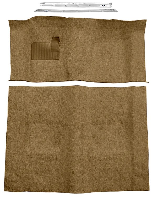 Medium Doeskin Molded-Cut-Pile Carpet Kit for 1974-1975 Chevrolet Camaro, Pontiac Firebird w/4-Speed Transmission [Mass Backing]