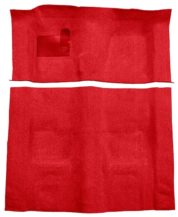 Molded Cut Pile Carpet for 1974-1975 Chevrolet Camaro, Pontiac Firebird [Mass Backing, 4-Speed Transmission, Flame Red]