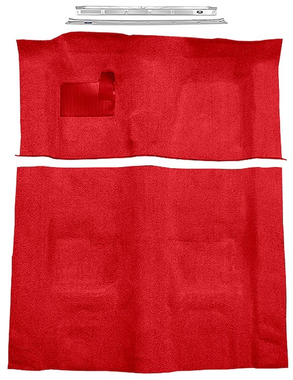 Flame Red Molded-Cut-Pile Carpet Kit for 1974-1975 Chevrolet Camaro, Pontiac Firebird w/4-Speed Transmission [Mass Backing]