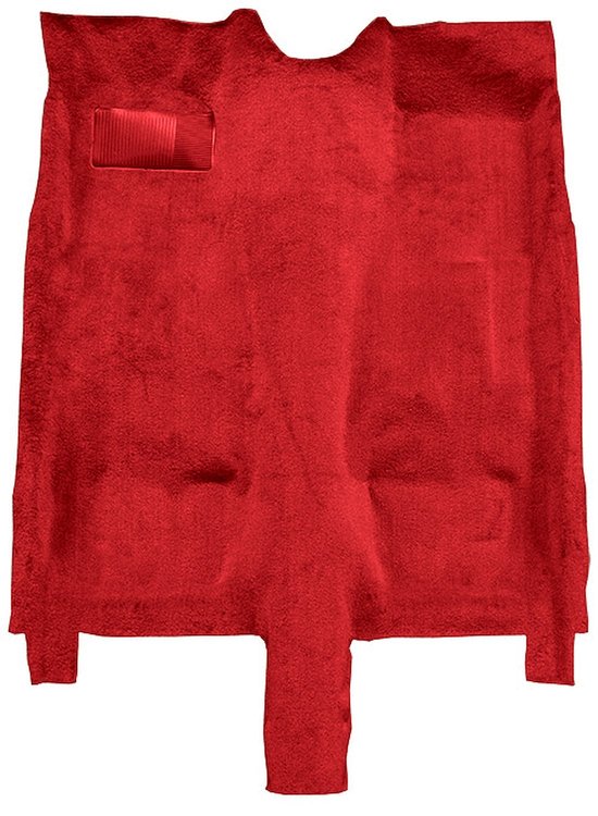 Molded Cut Pile Carpet for 1976-1981 Chevrolet Camaro, Pontiac Firebird [OE-Style Jute Backing, Column Shift, Flame Red]