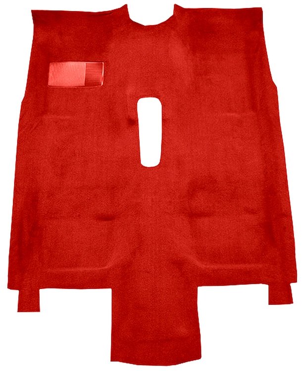Molded Cut Pile Carpet for 1976-1981 Chevrolet Camaro, Pontiac Firebird [OE-Style Jute Backing, Floor Shift, Flame Red]
