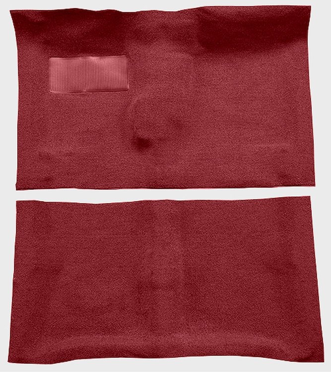 Molded Loop Carpet Fits Select 1964-1967 Buick, Chevrolet, Oldsmobile, Pontiac Models [Jute Backing, 4-Speed w/Buckets, Maroon]